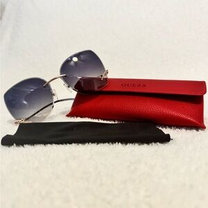 Guess Raelynn Square Rimless Sunglasses